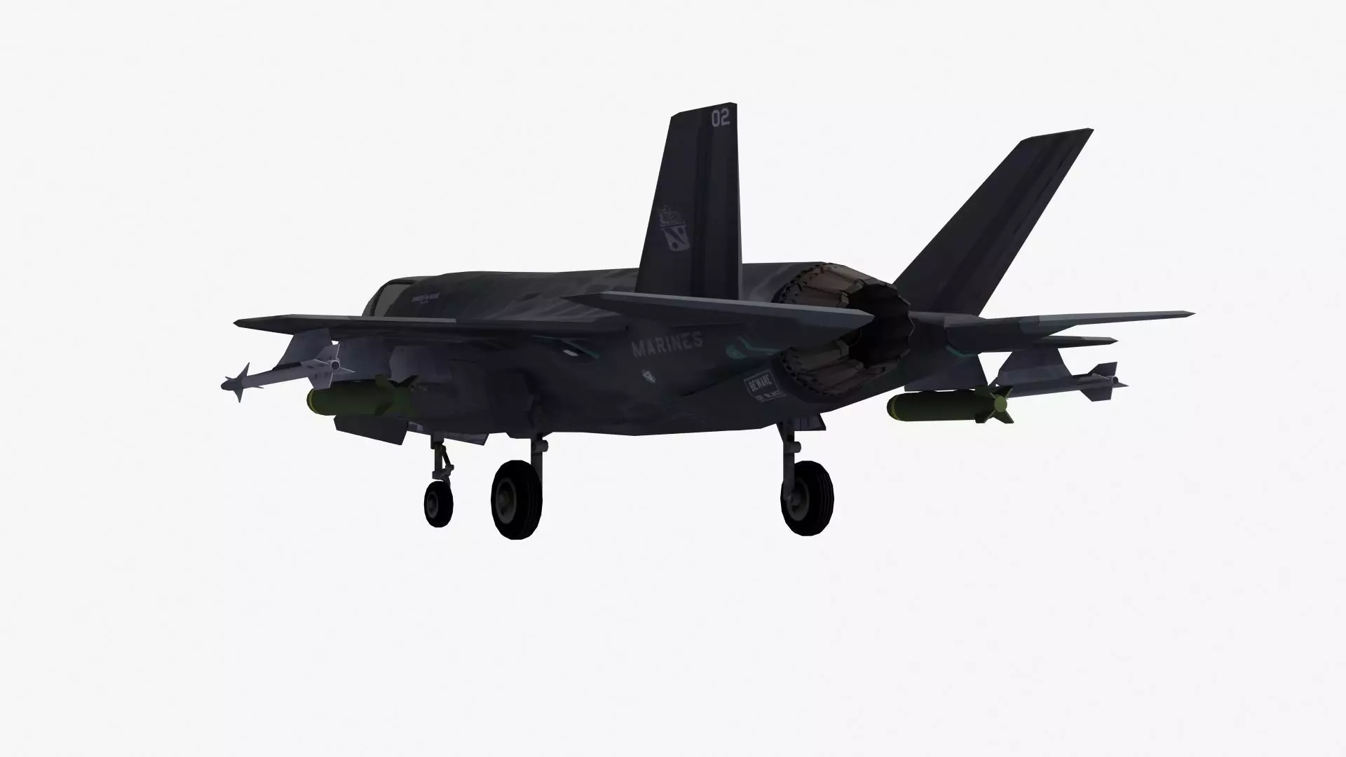 F35B US Marines Low-poly 3D model_24