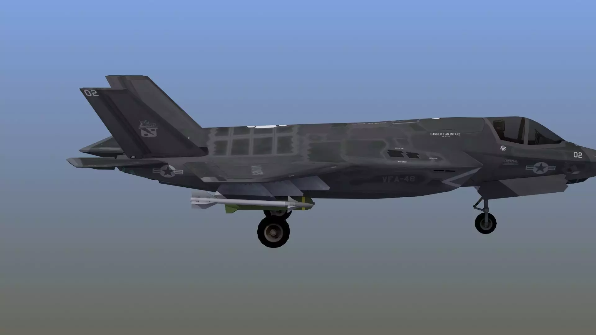 F35B US Marines Low-poly 3D model_9