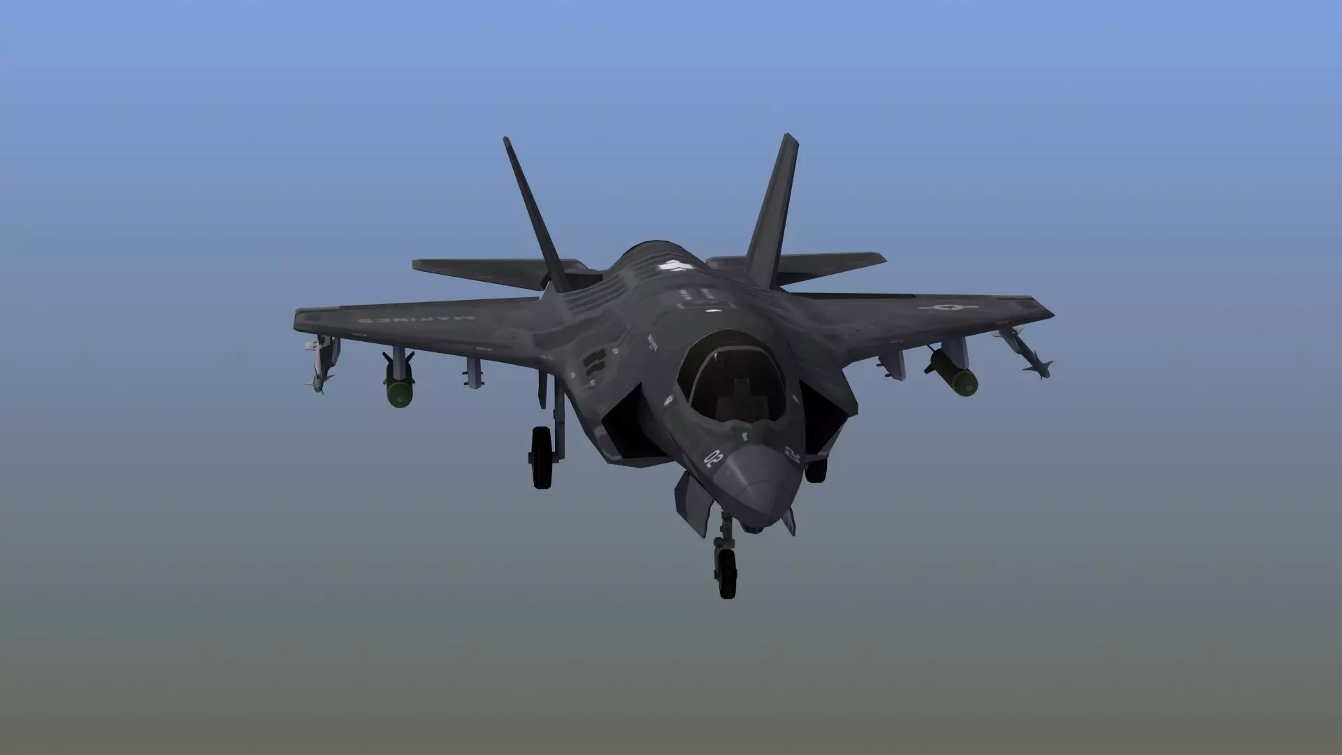 F35B US Marines Low-poly 3D model_13
