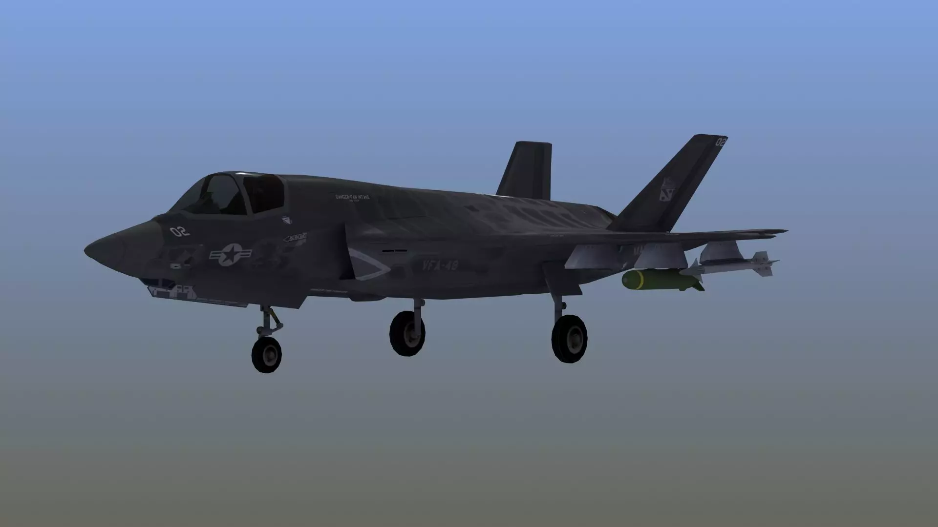 F35B US Marines Low-poly 3D model_11