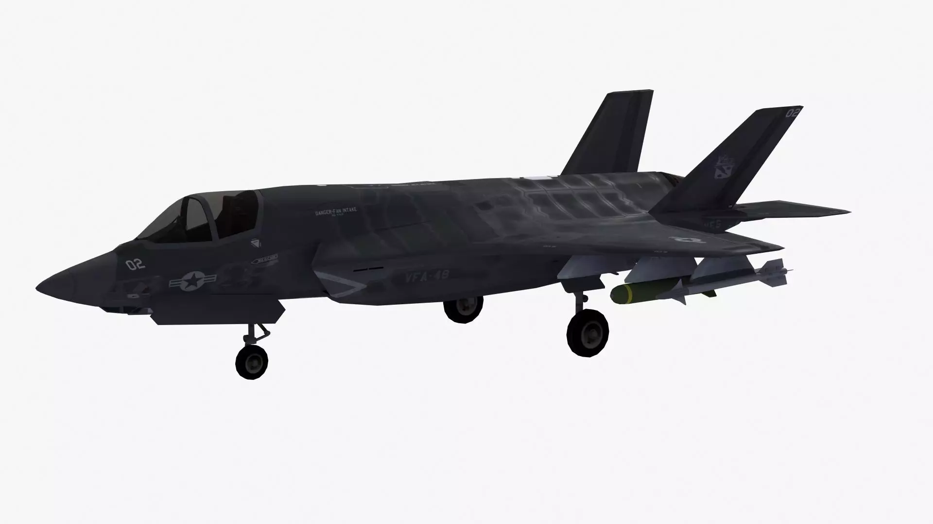 F35B US Marines Low-poly 3D model_22