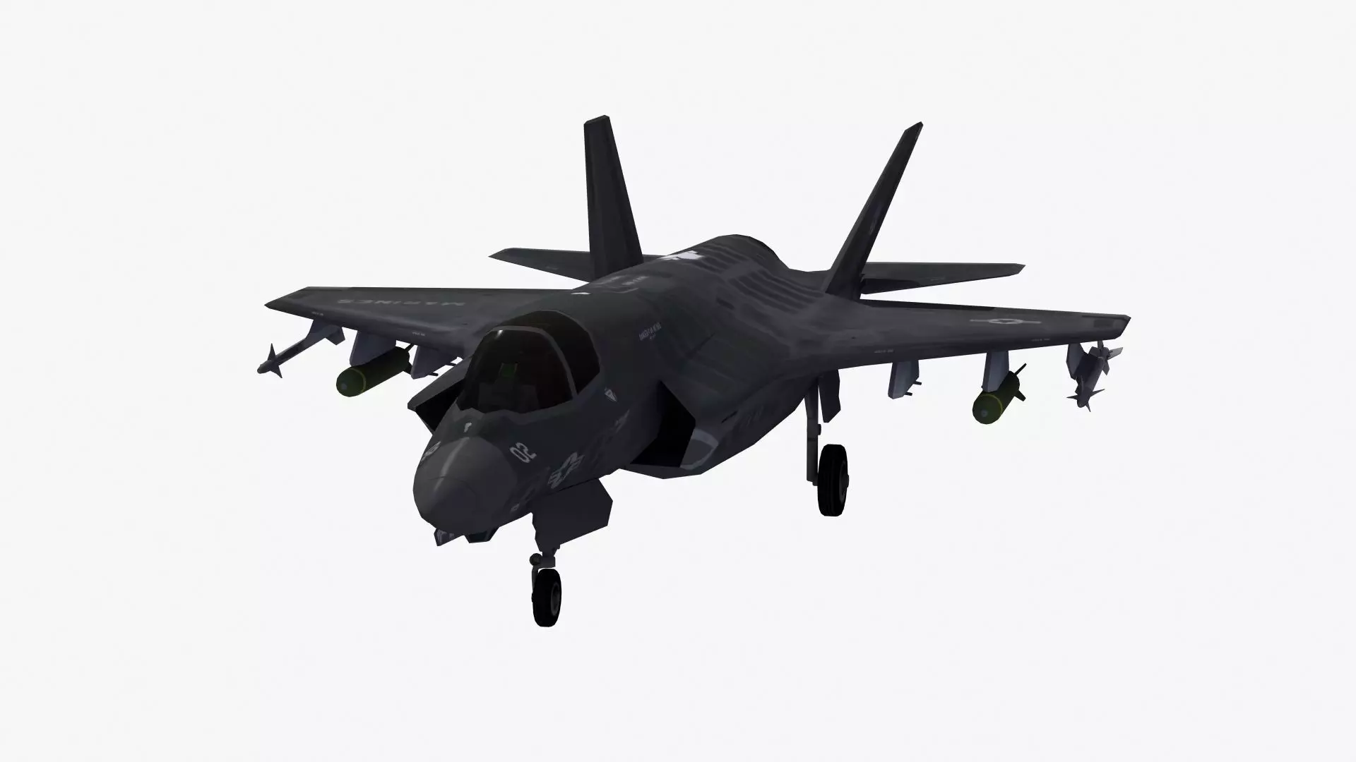 F35B US Marines Low-poly 3D model_34