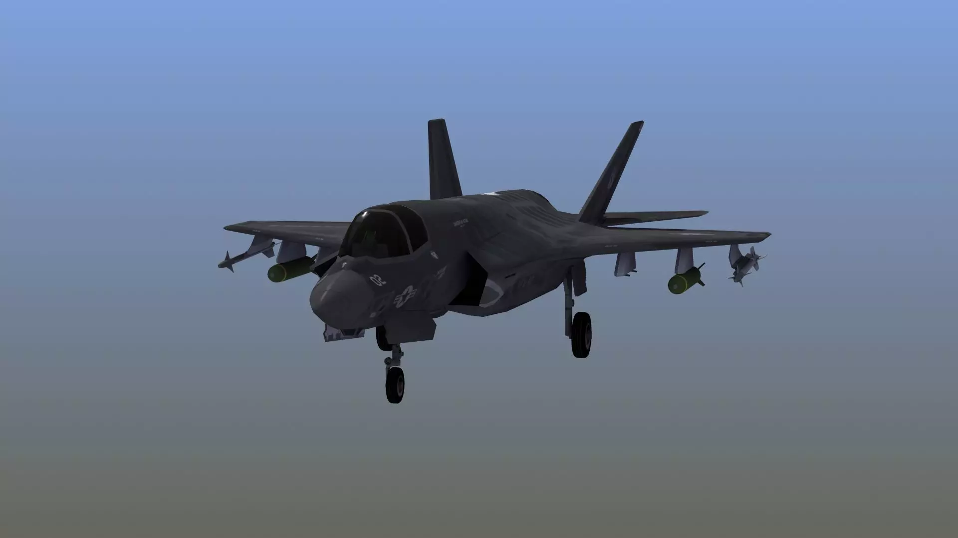 F35B US Marines Low-poly 3D model_12
