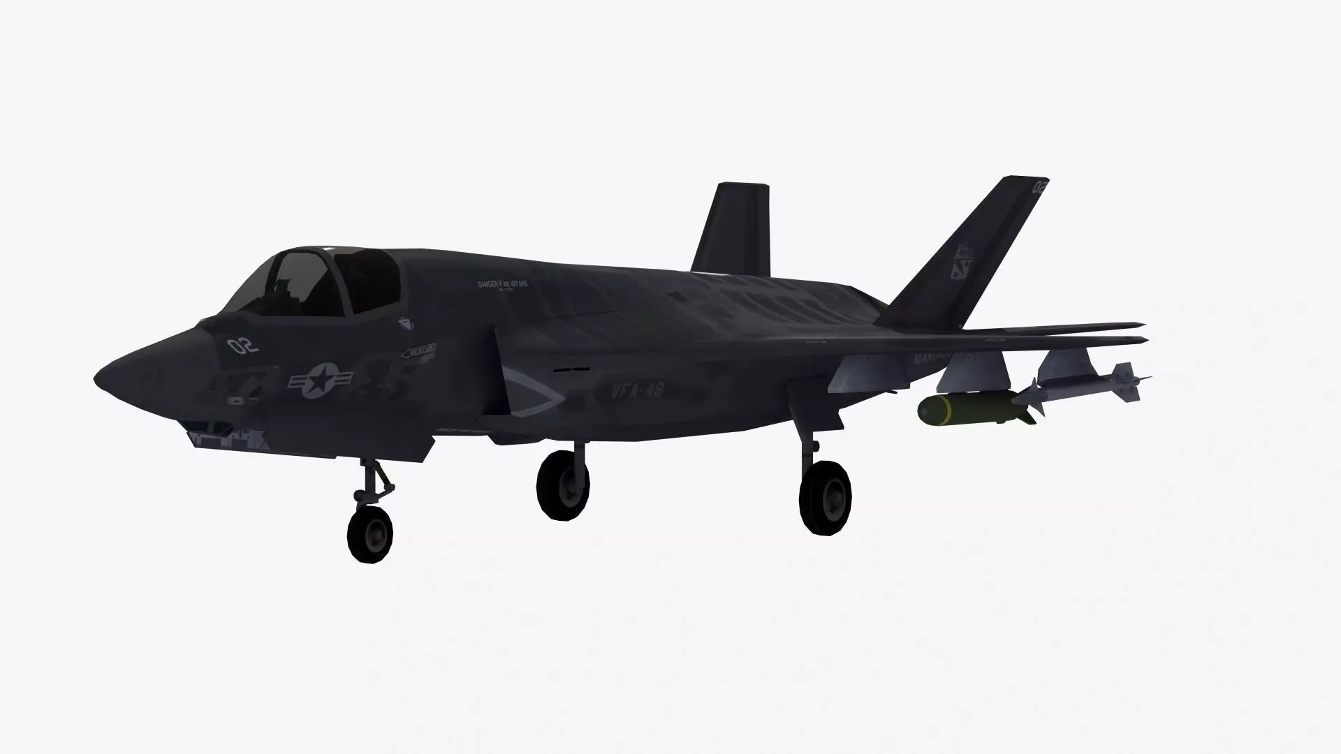 F35B US Marines Low-poly 3D model_35