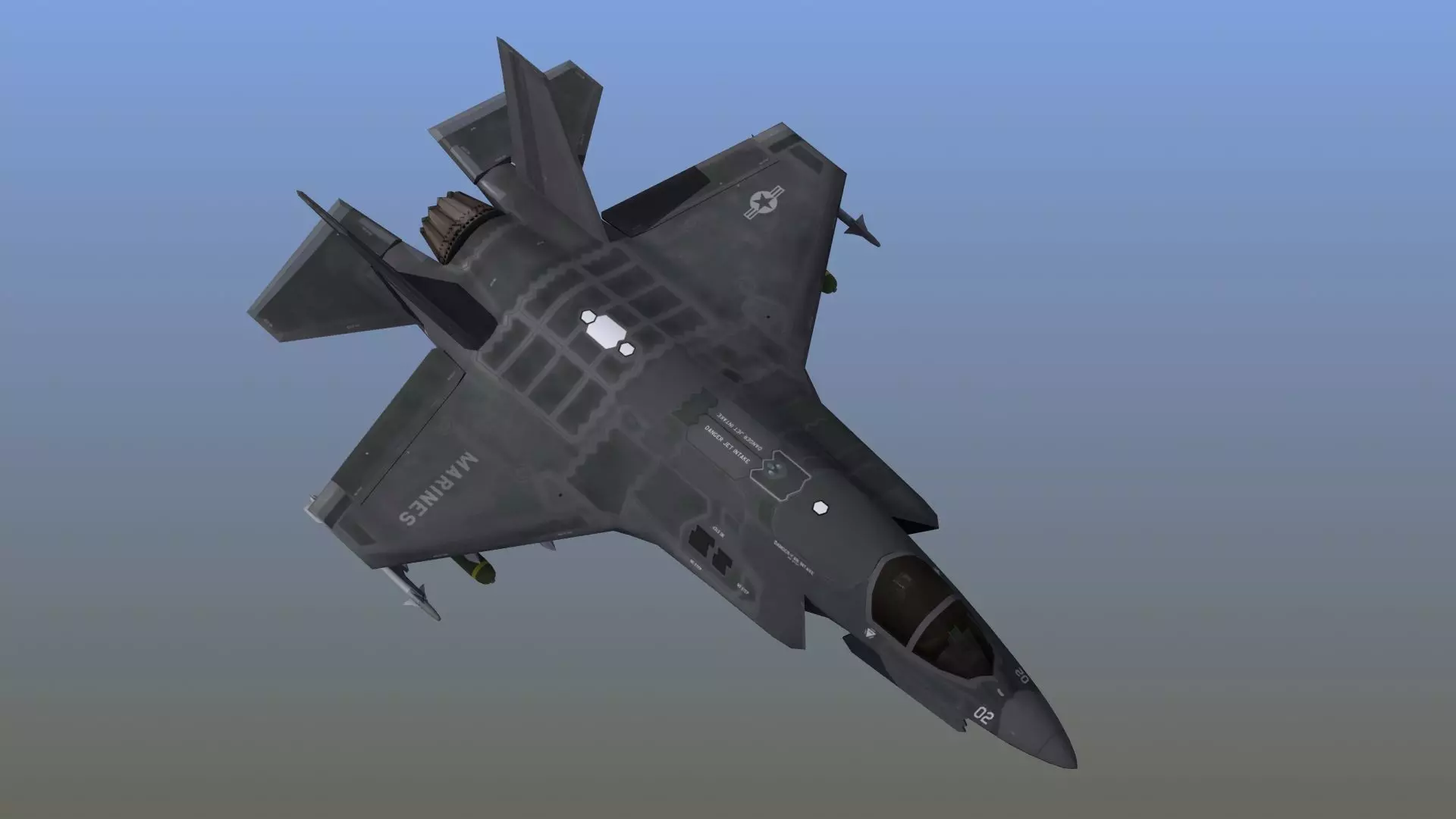 F35B US Marines Low-poly 3D model_19