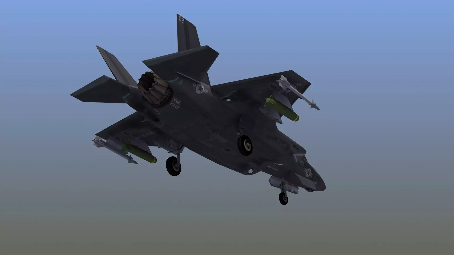 F35B US Marines Low-poly 3D model_6