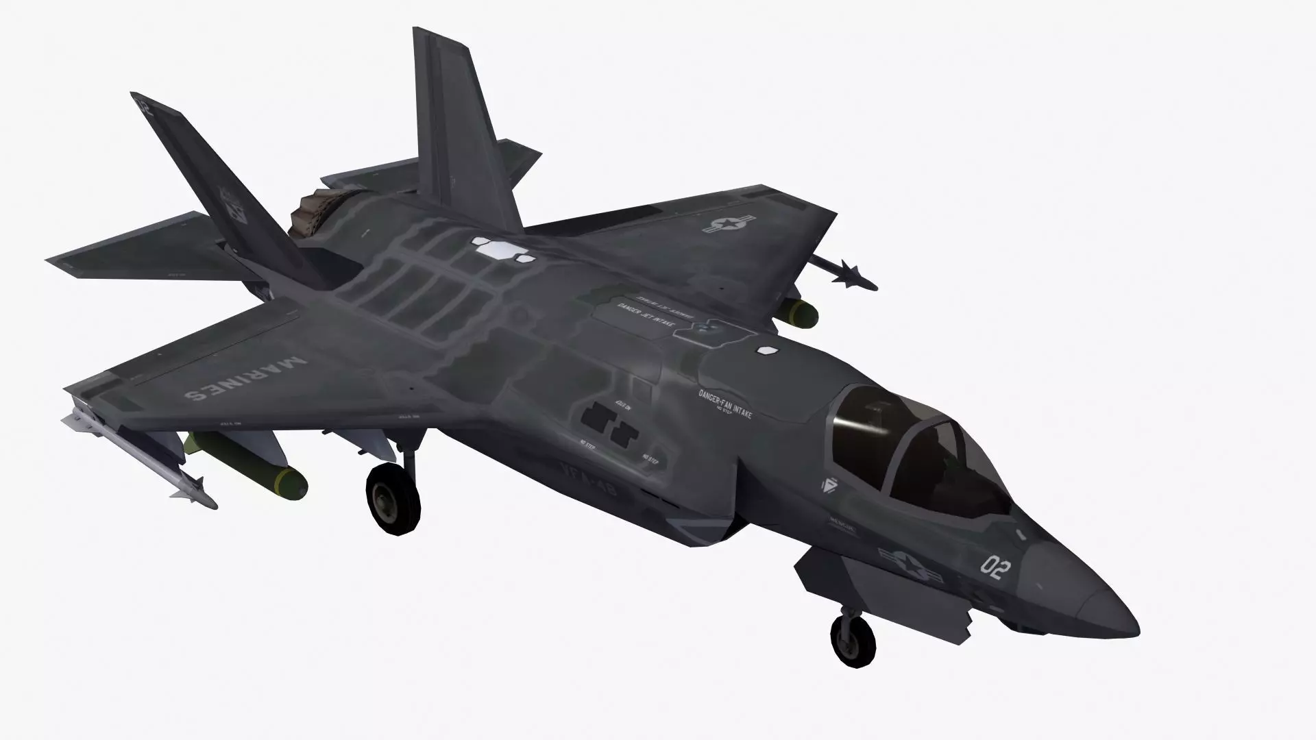 F35B US Marines Low-poly 3D model_38
