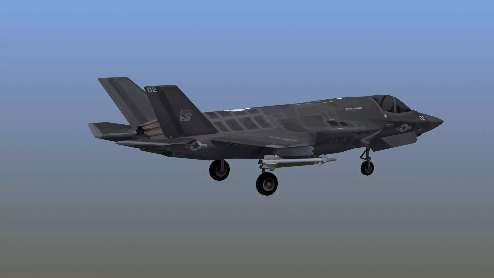 F35B US Marines Low-poly 3D model_10