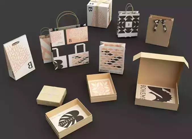 packaging Low-poly 3D model 3D model