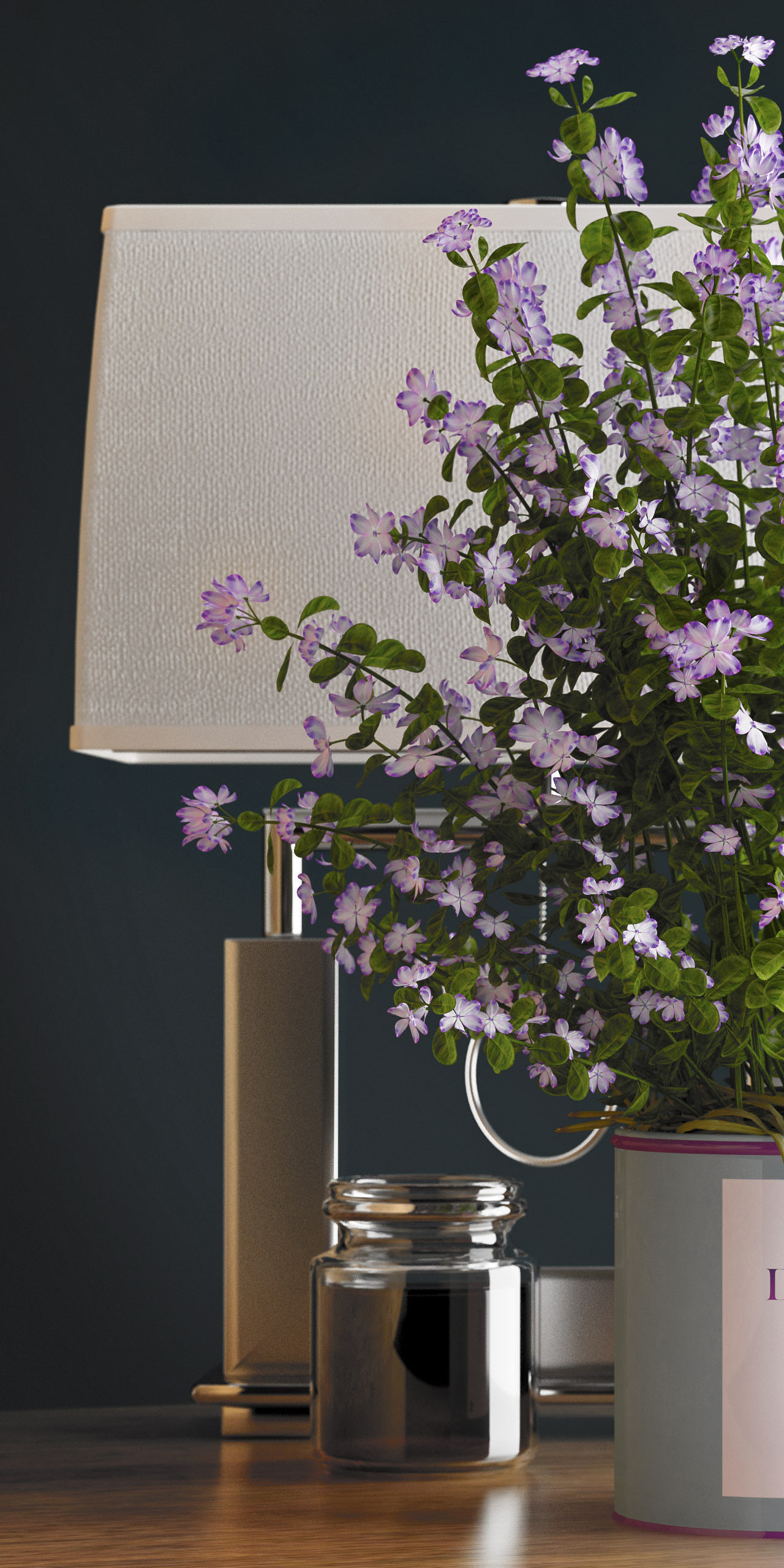 Decorative vase set 3D model_1