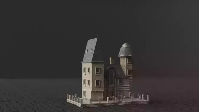 Classical European Building - House 23 3D model