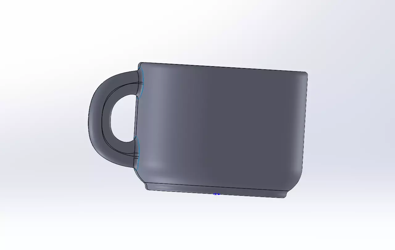 Editable Nordic Cappuccino Mug  Coffee Mug SolidWorks STEP STL 3D model_3