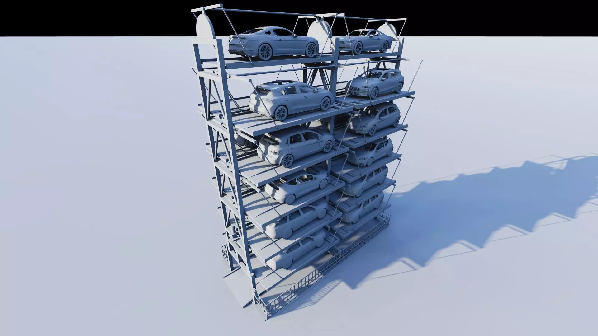 Parking-Parking Lot 3D model_11