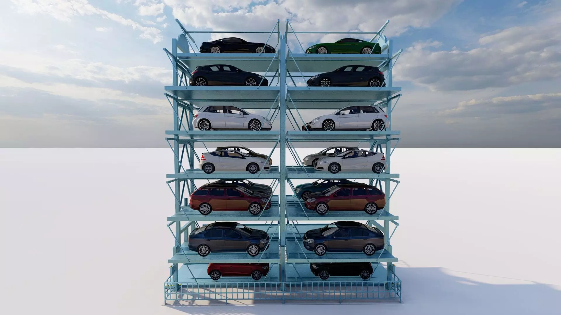 Parking-Parking Lot 3D model_4