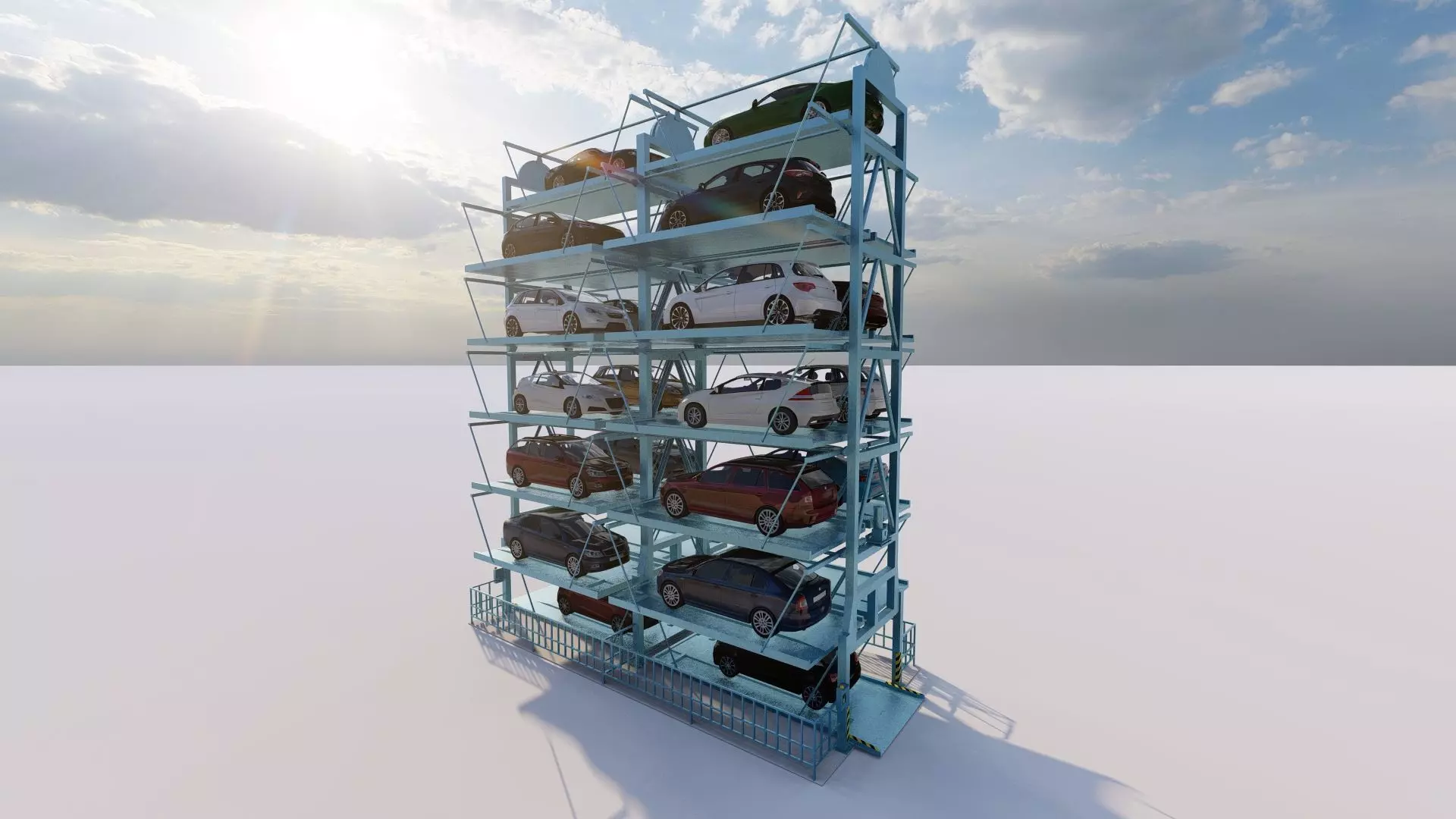 Parking-Parking Lot 3D model_8