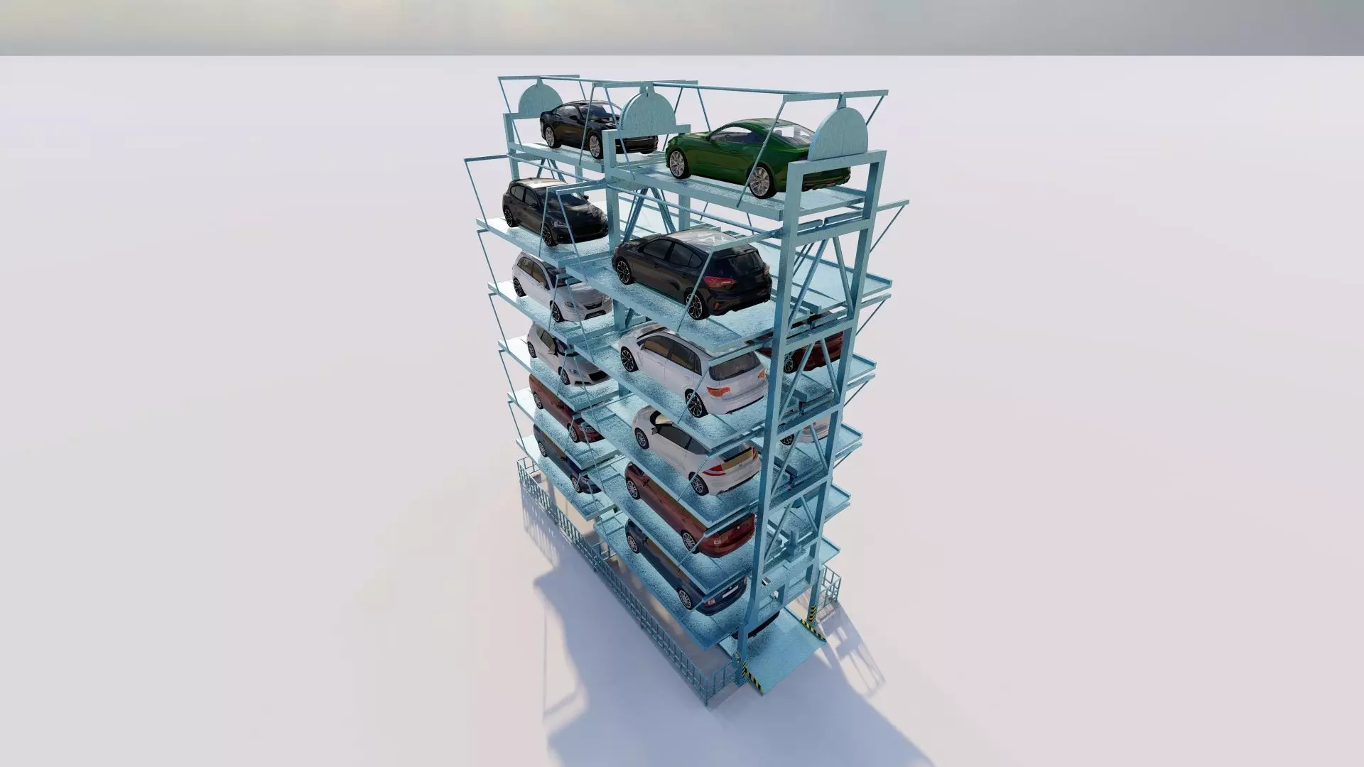 Parking-Parking Lot 3D model_9
