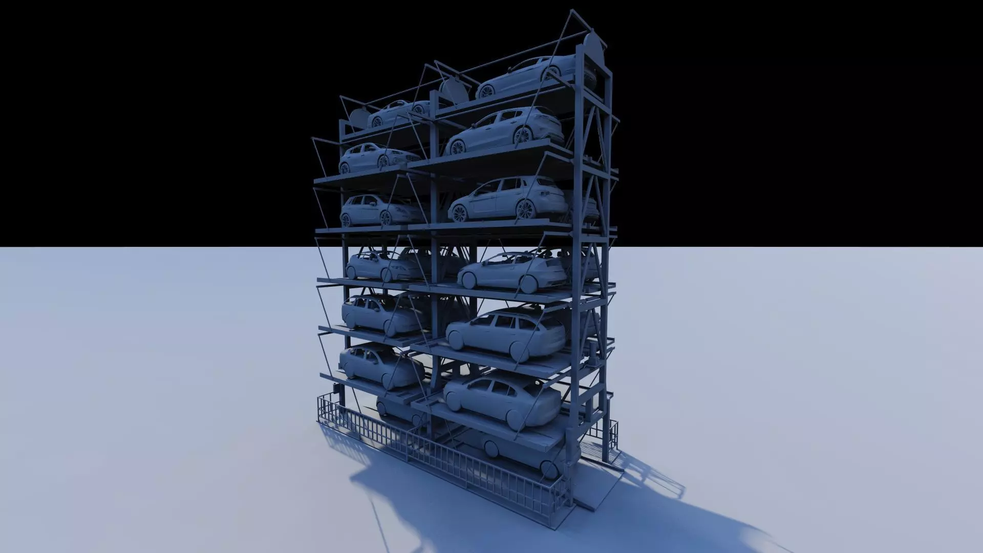 Parking-Parking Lot 3D model_13