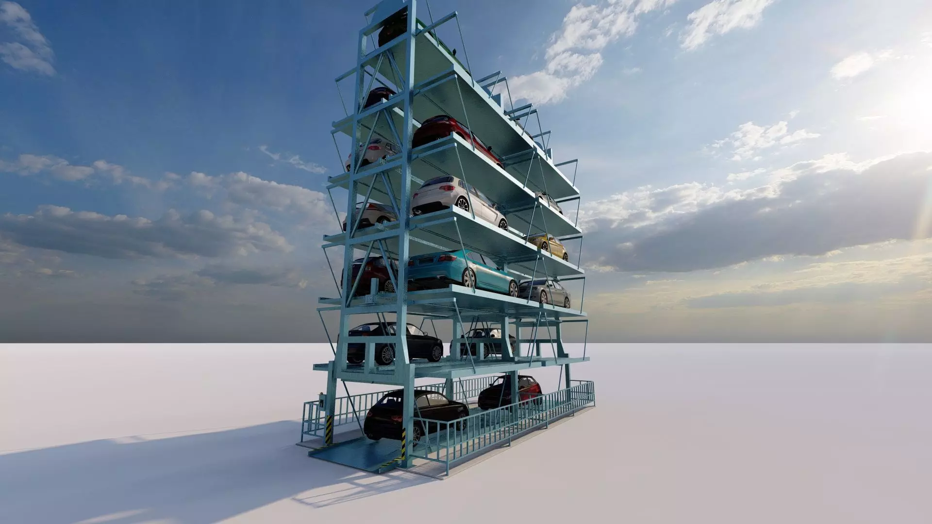 Parking-Parking Lot 3D model_3