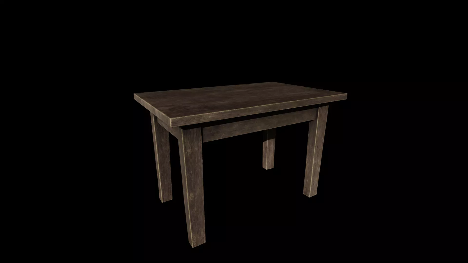 TV Wooden Table Free Game-Ready Prop Free low-poly 3D model