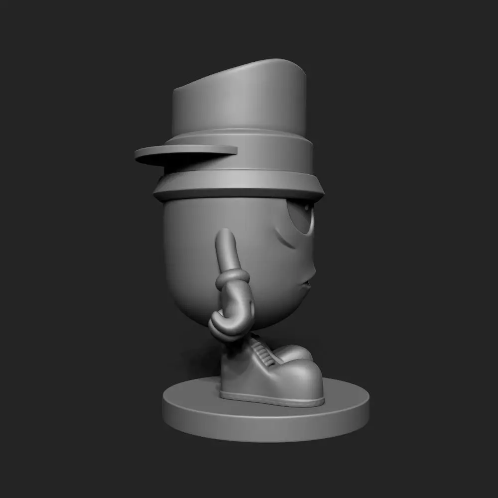 THE CLOGGED CAPS ART FIGURES with base 3D print model_4