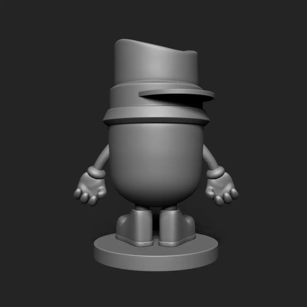 THE CLOGGED CAPS ART FIGURES with base 3D print model_3