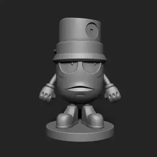 THE CLOGGED CAPS ART FIGURES with base