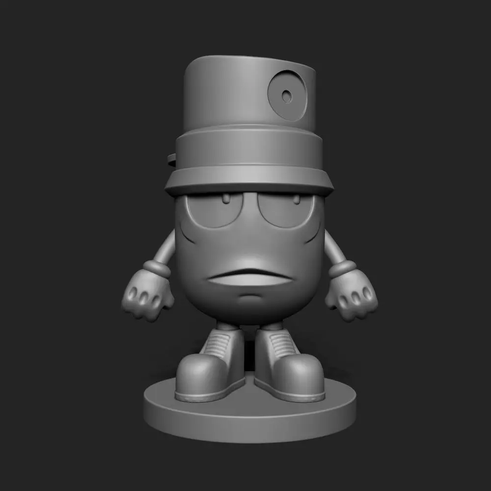 THE CLOGGED CAPS ART FIGURES with base 3D print model_0