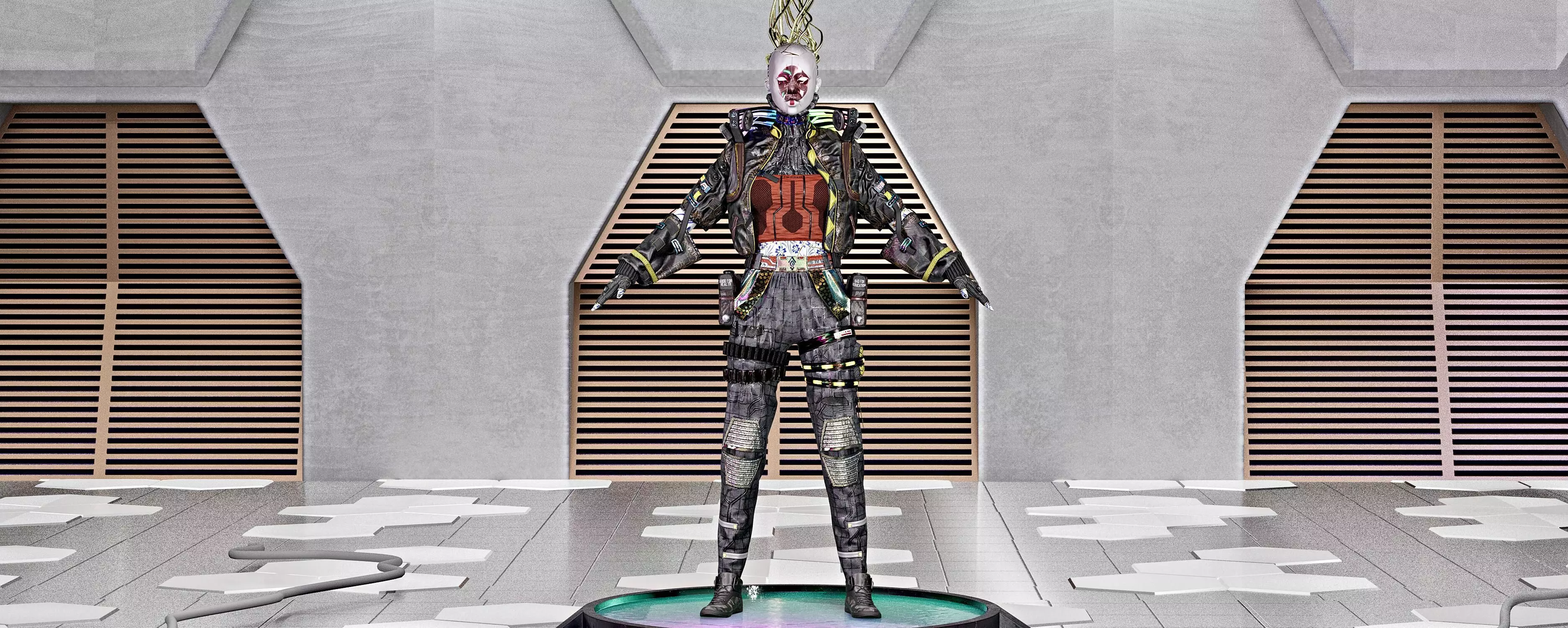 Cyberpunk No1 Full Tutorial  Project Files Low-poly 3D model_26