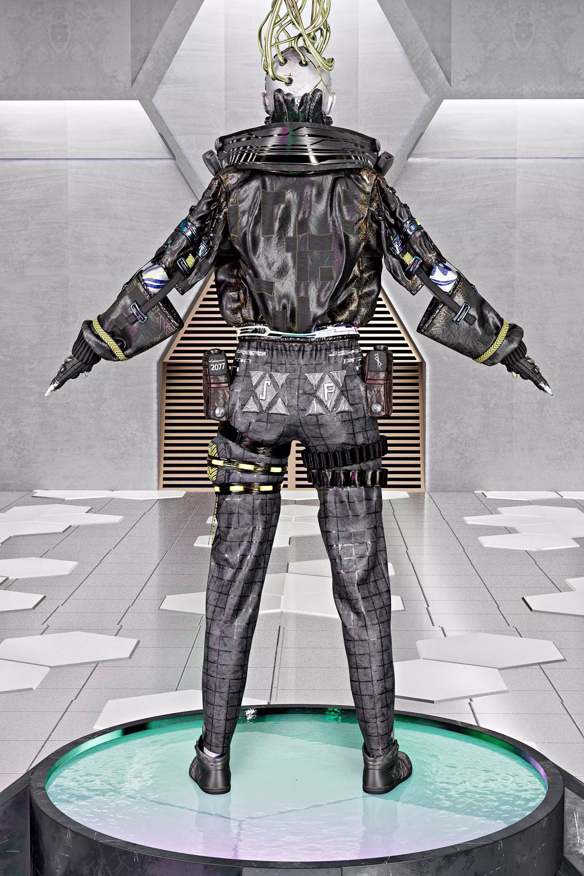 Cyberpunk No1 Full Tutorial  Project Files Low-poly 3D model_3