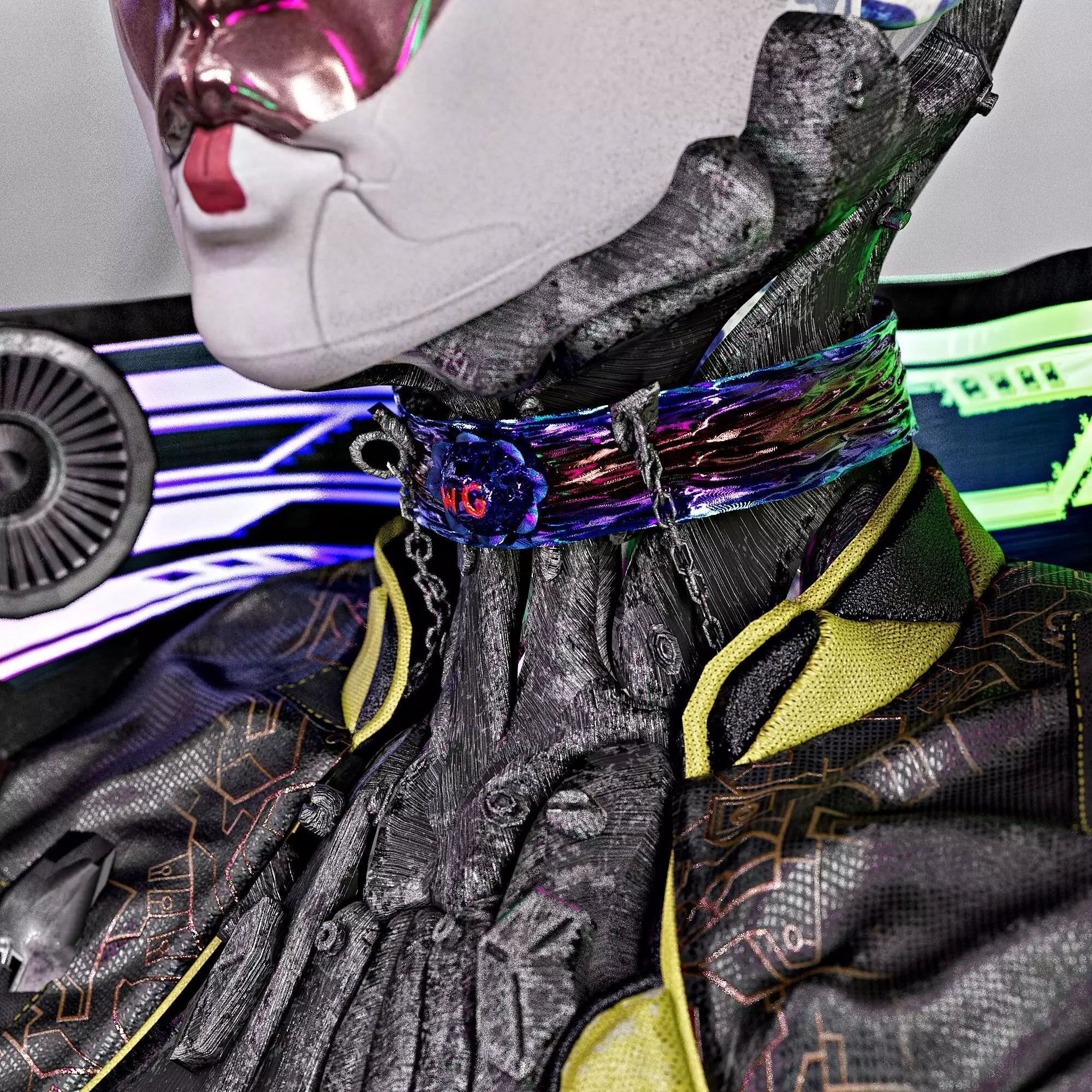 Cyberpunk No1 Full Tutorial  Project Files Low-poly 3D model_20