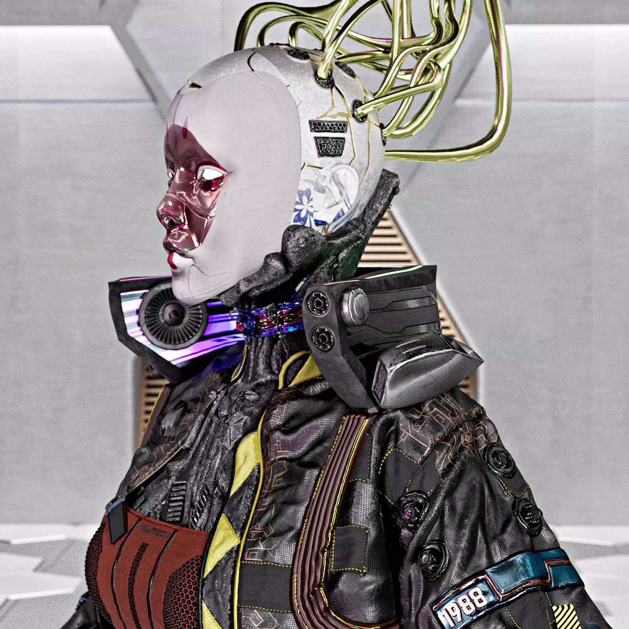 Cyberpunk No1 Full Tutorial  Project Files Low-poly 3D model_6