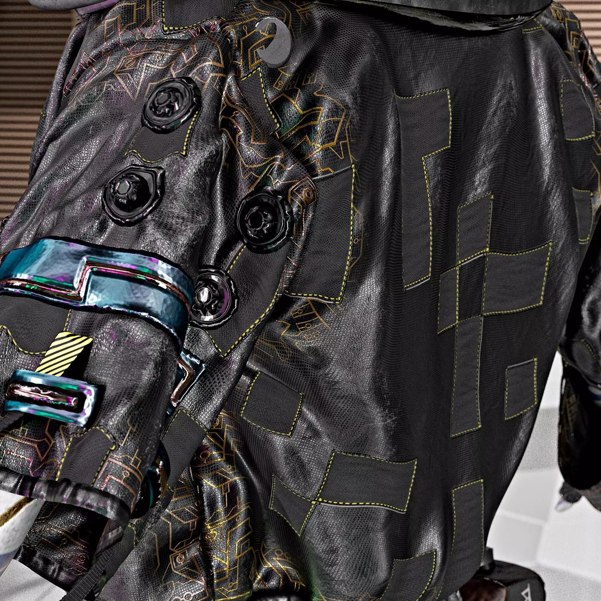 Cyberpunk No1 Full Tutorial  Project Files Low-poly 3D model_15