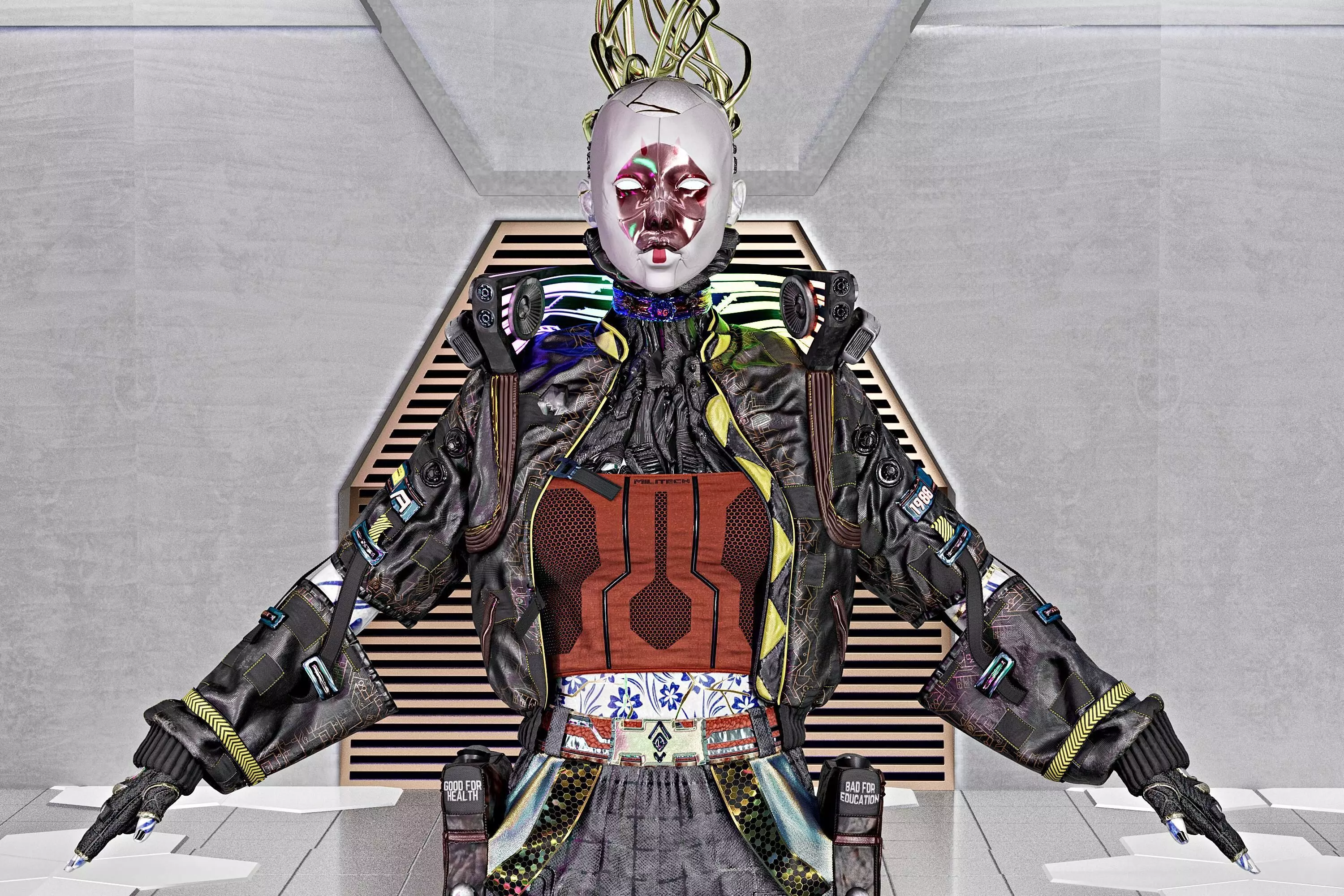 Cyberpunk No1 Full Tutorial  Project Files Low-poly 3D model_4