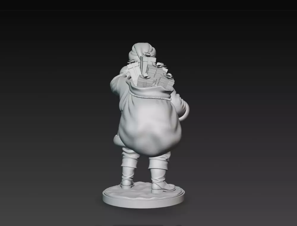 Classic Holiday Cheer  Waving Santa Claus Statue 3D print model_2