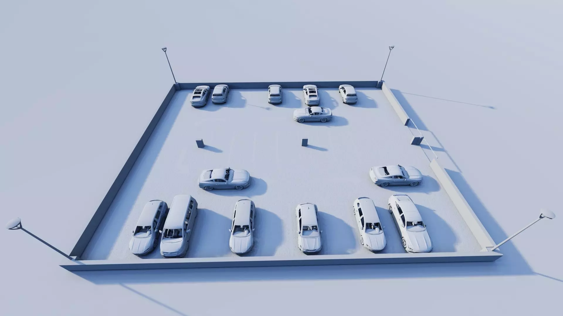 Parking-Parking Lot 3D model_16