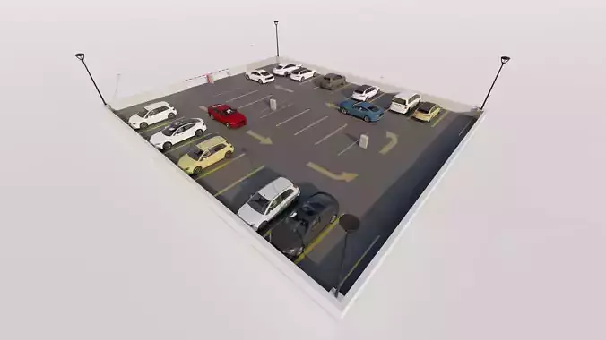 Parking-Parking Lot 3D model Parking-Parking Lot 3D model