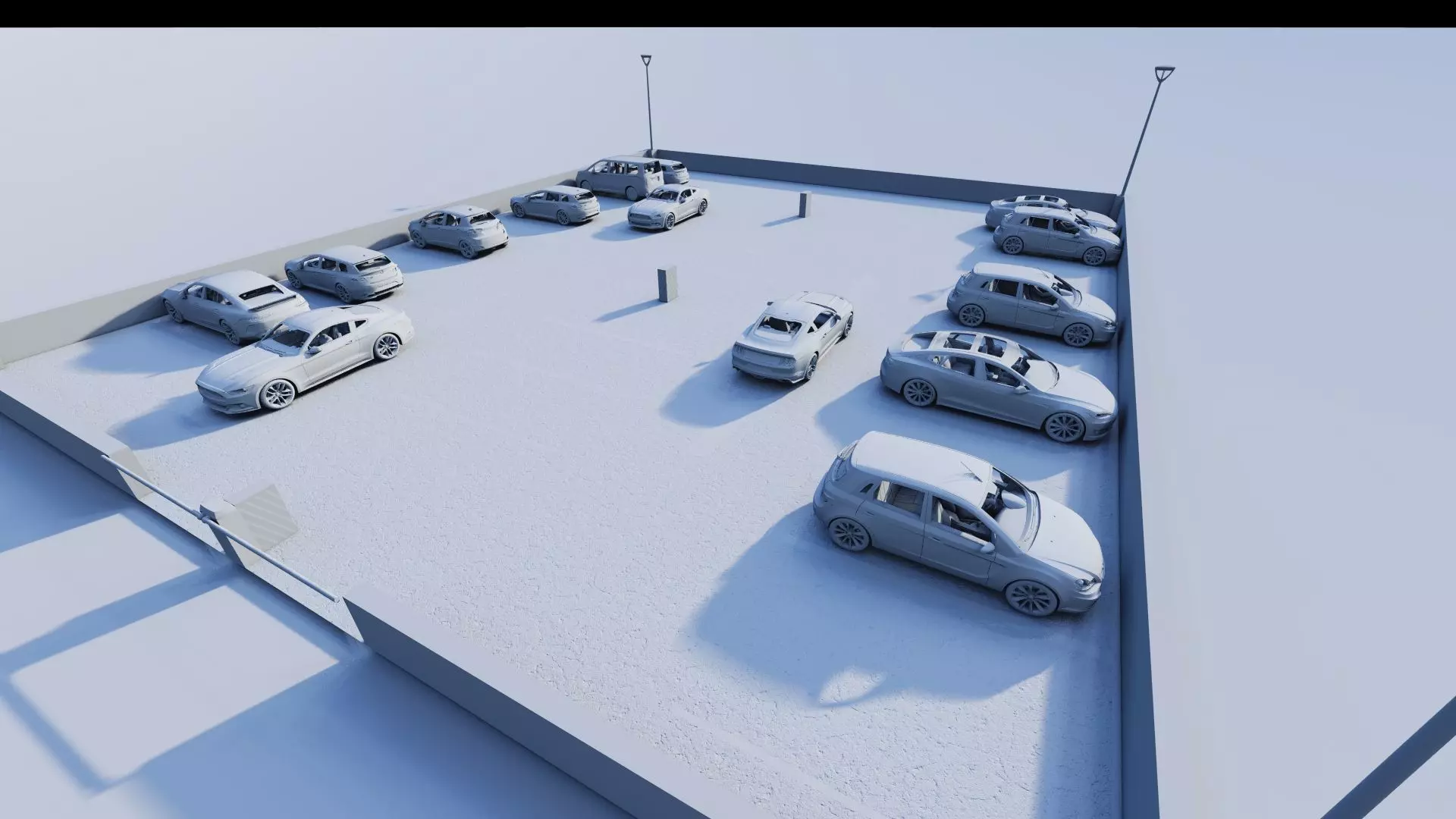 Parking-Parking Lot 3D model_11