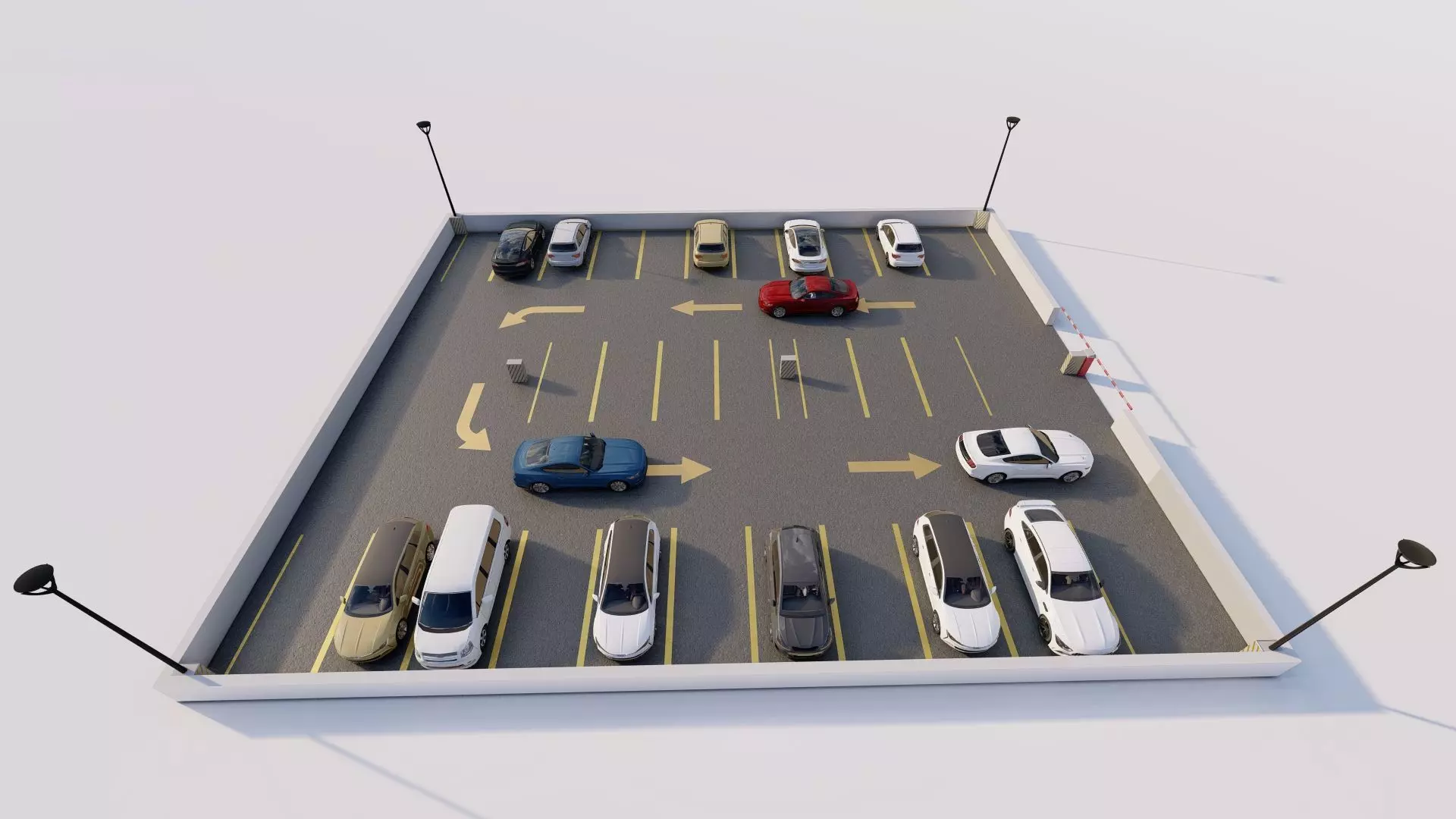 Parking-Parking Lot 3D model_8
