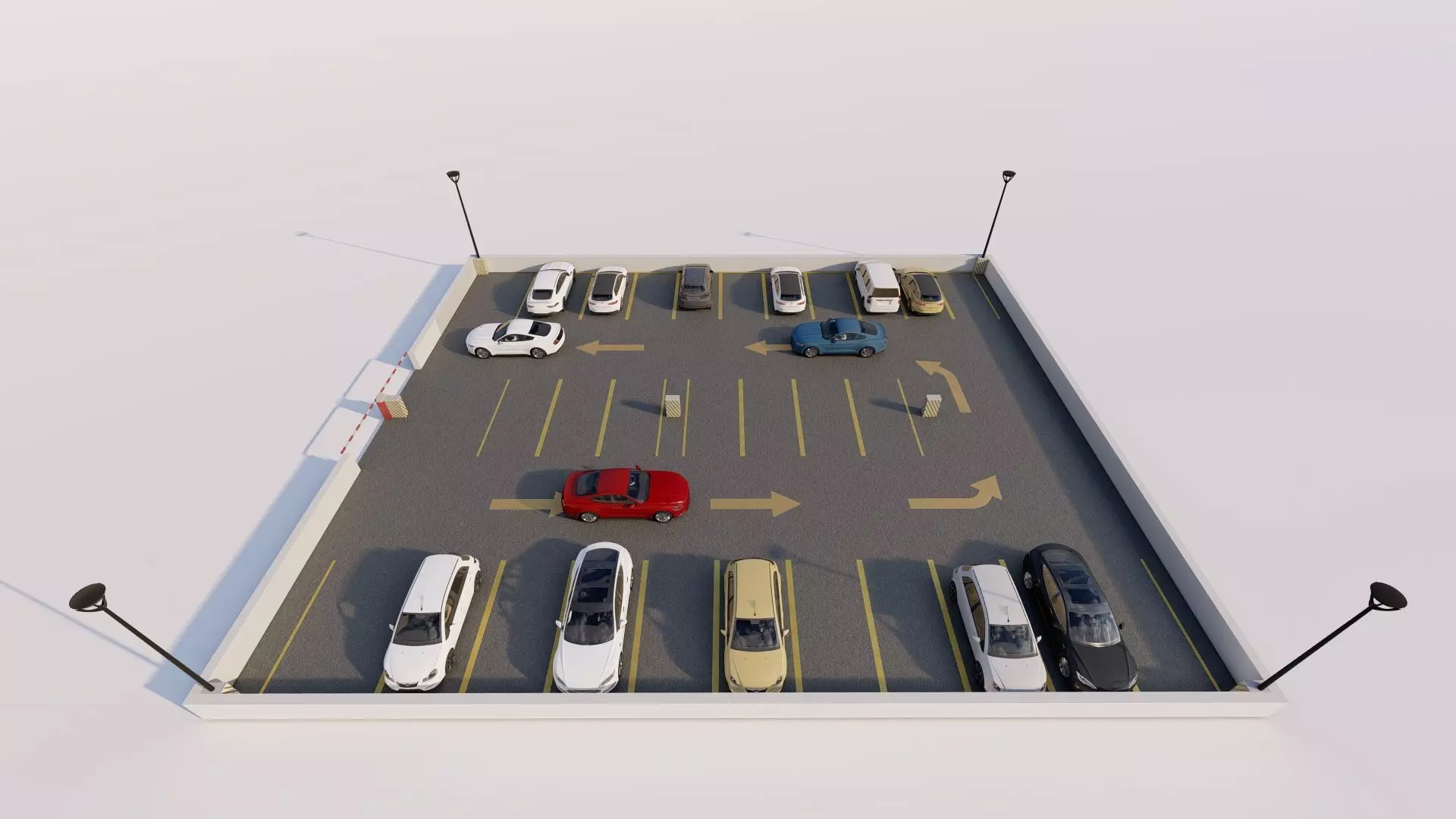 Parking-Parking Lot 3D model_9