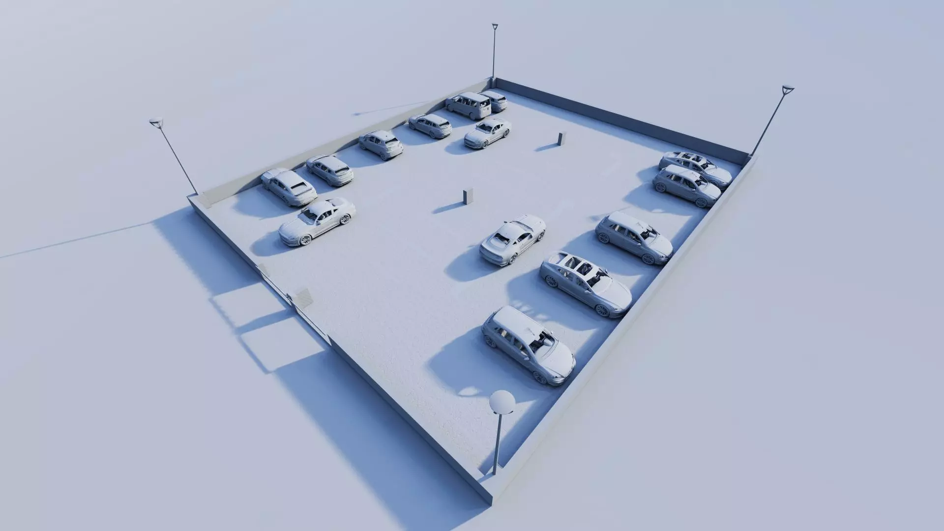 Parking-Parking Lot 3D model_13