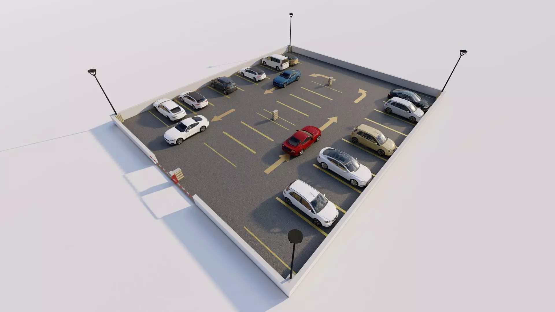 Parking-Parking Lot 3D model_2