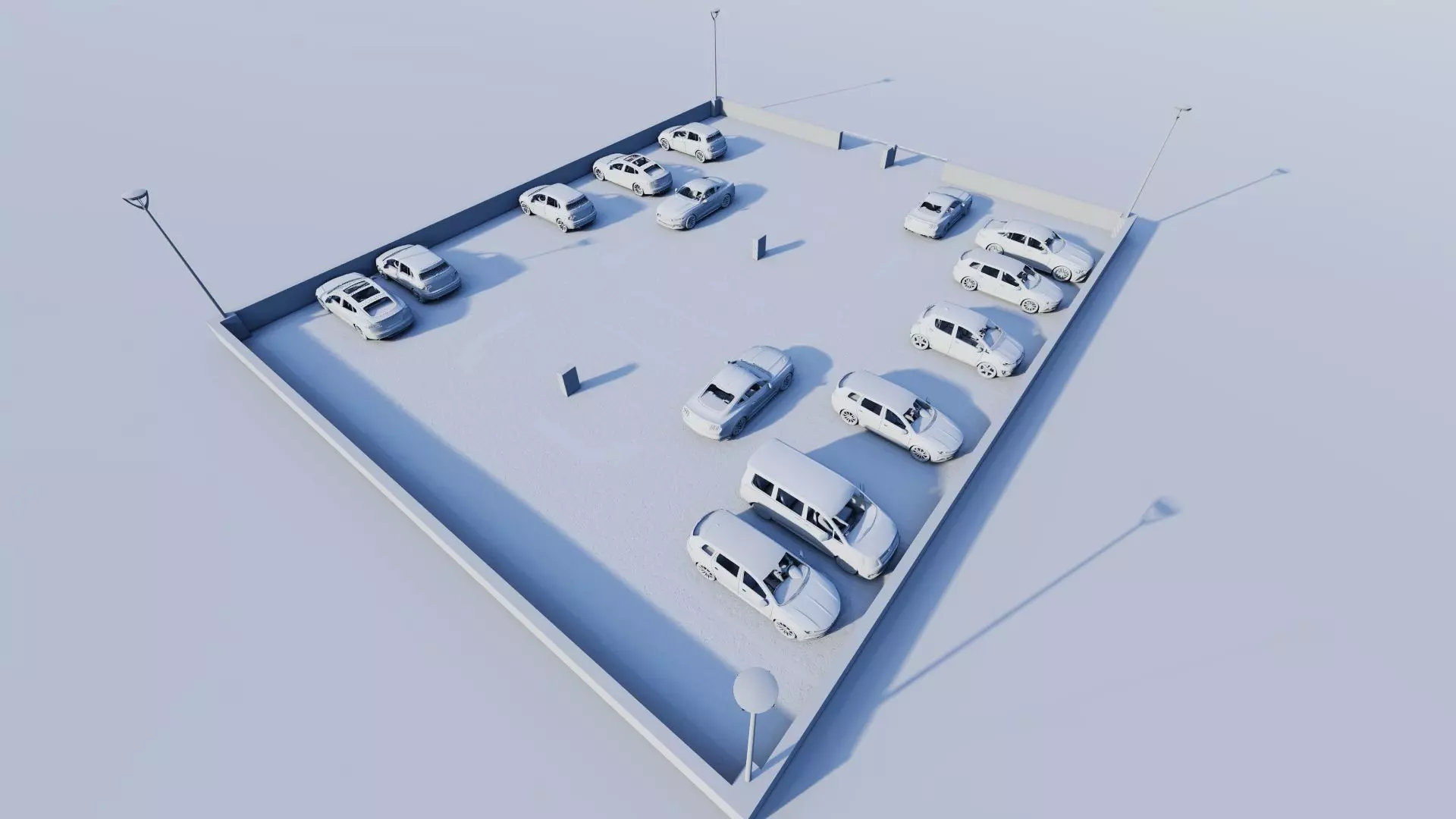 Parking-Parking Lot 3D model_17