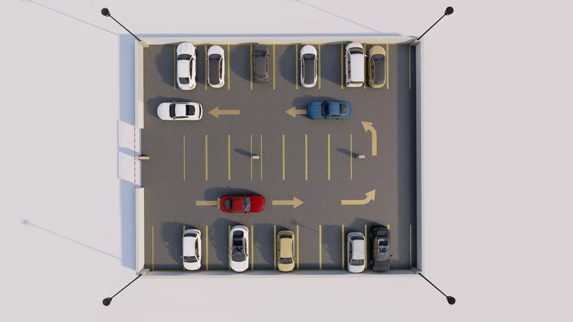 Parking-Parking Lot 3D model_7