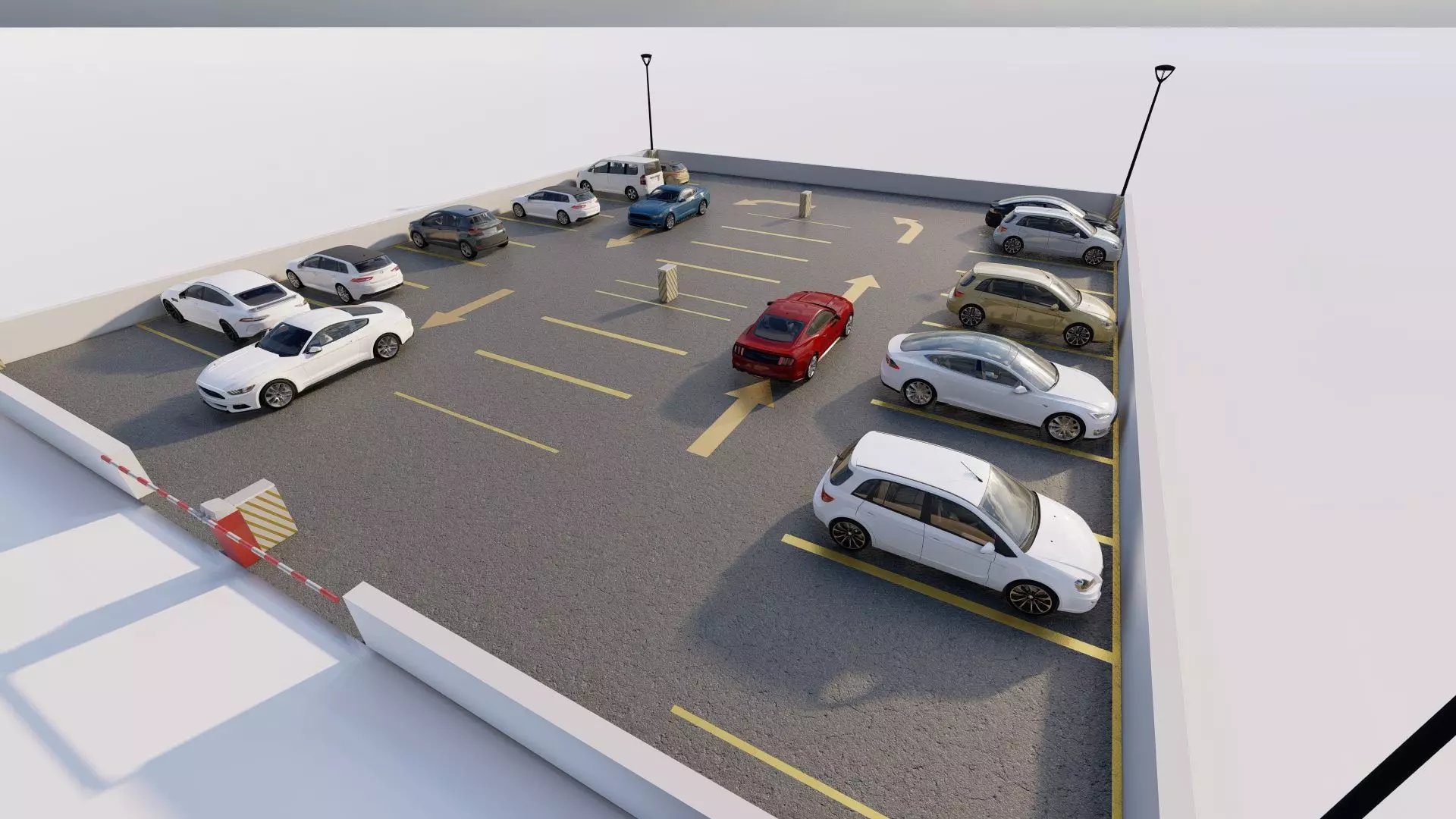 Parking-Parking Lot 3D model_1