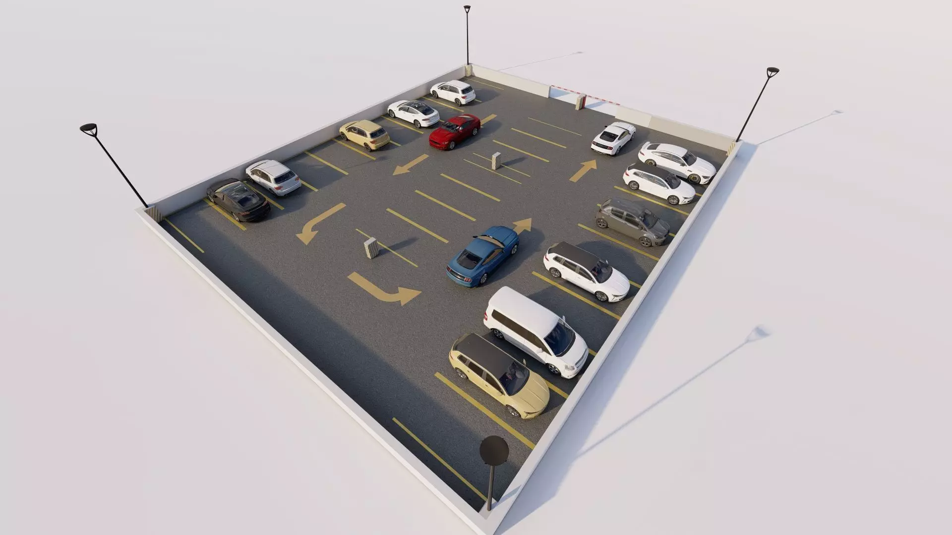 Parking-Parking Lot 3D model_3
