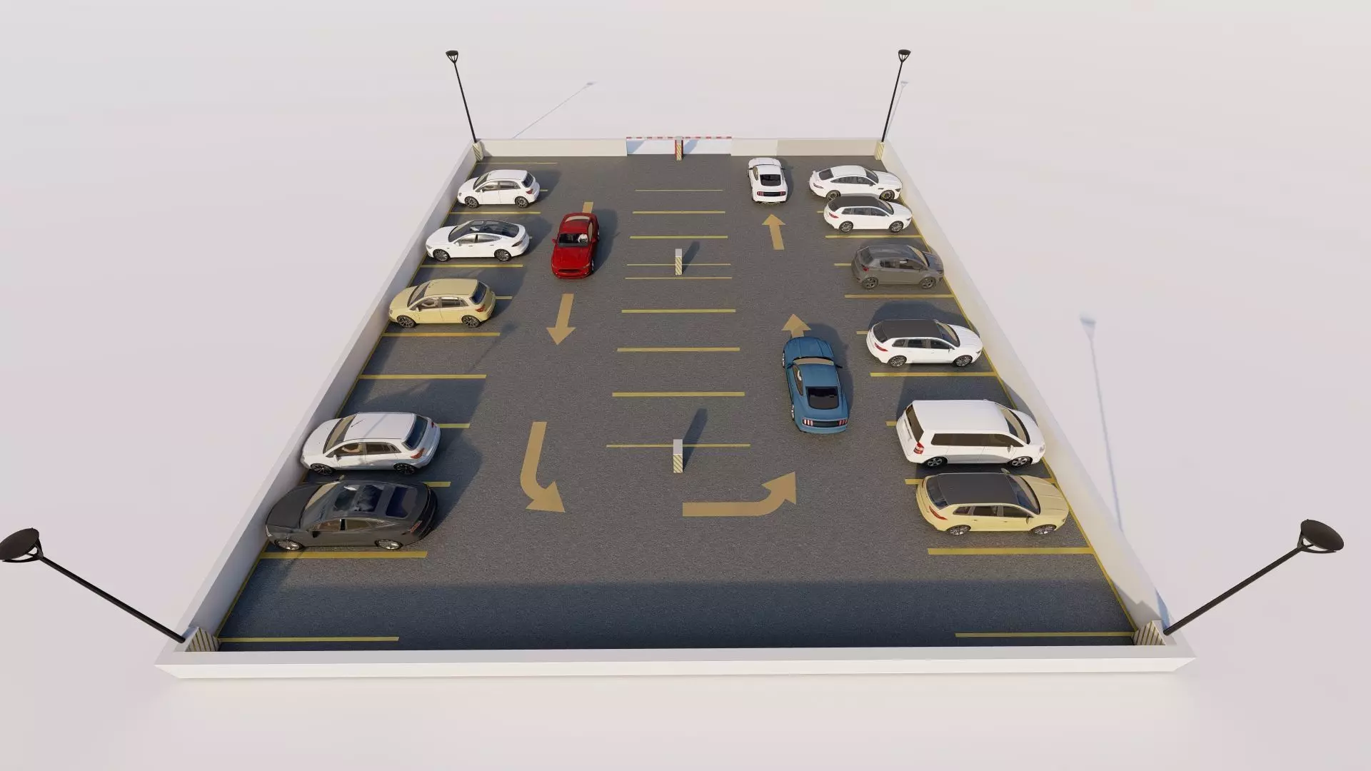 Parking-Parking Lot 3D model_4