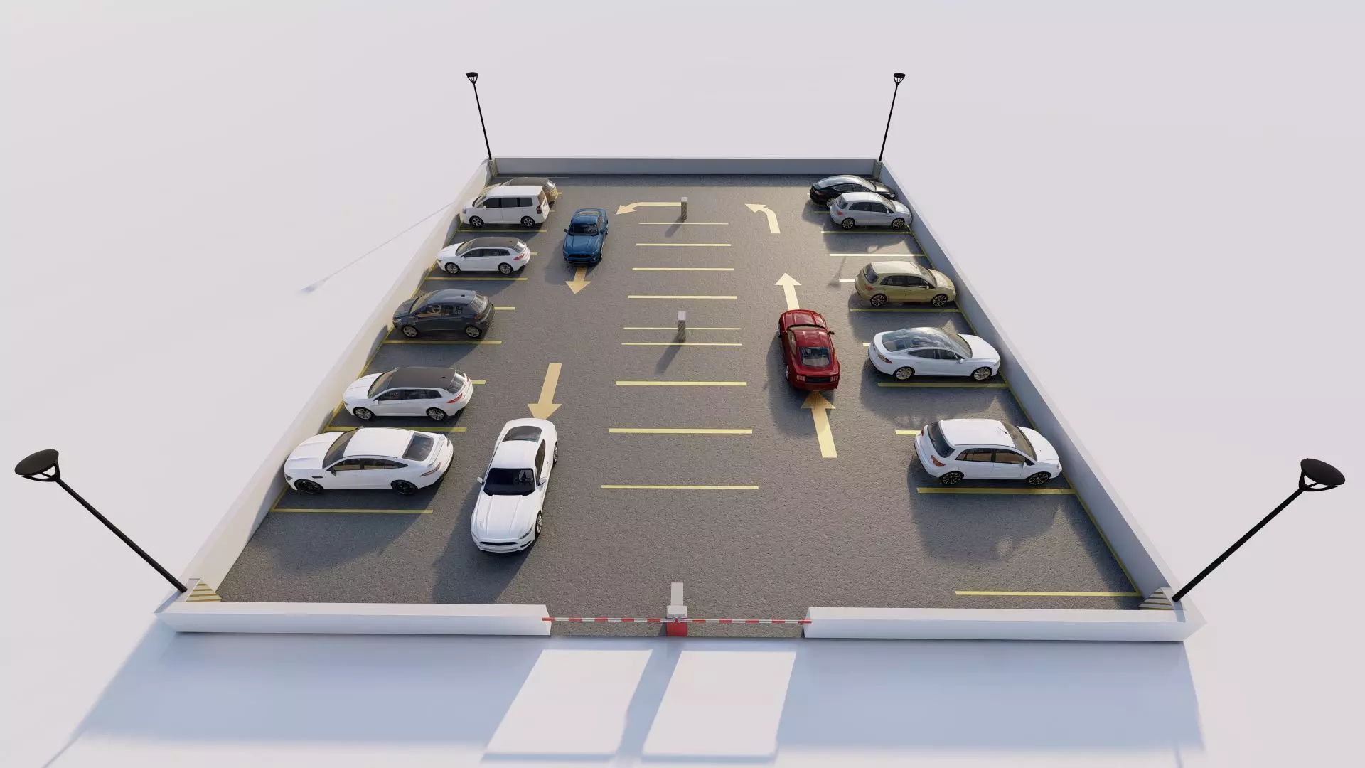 Parking-Parking Lot 3D model_6