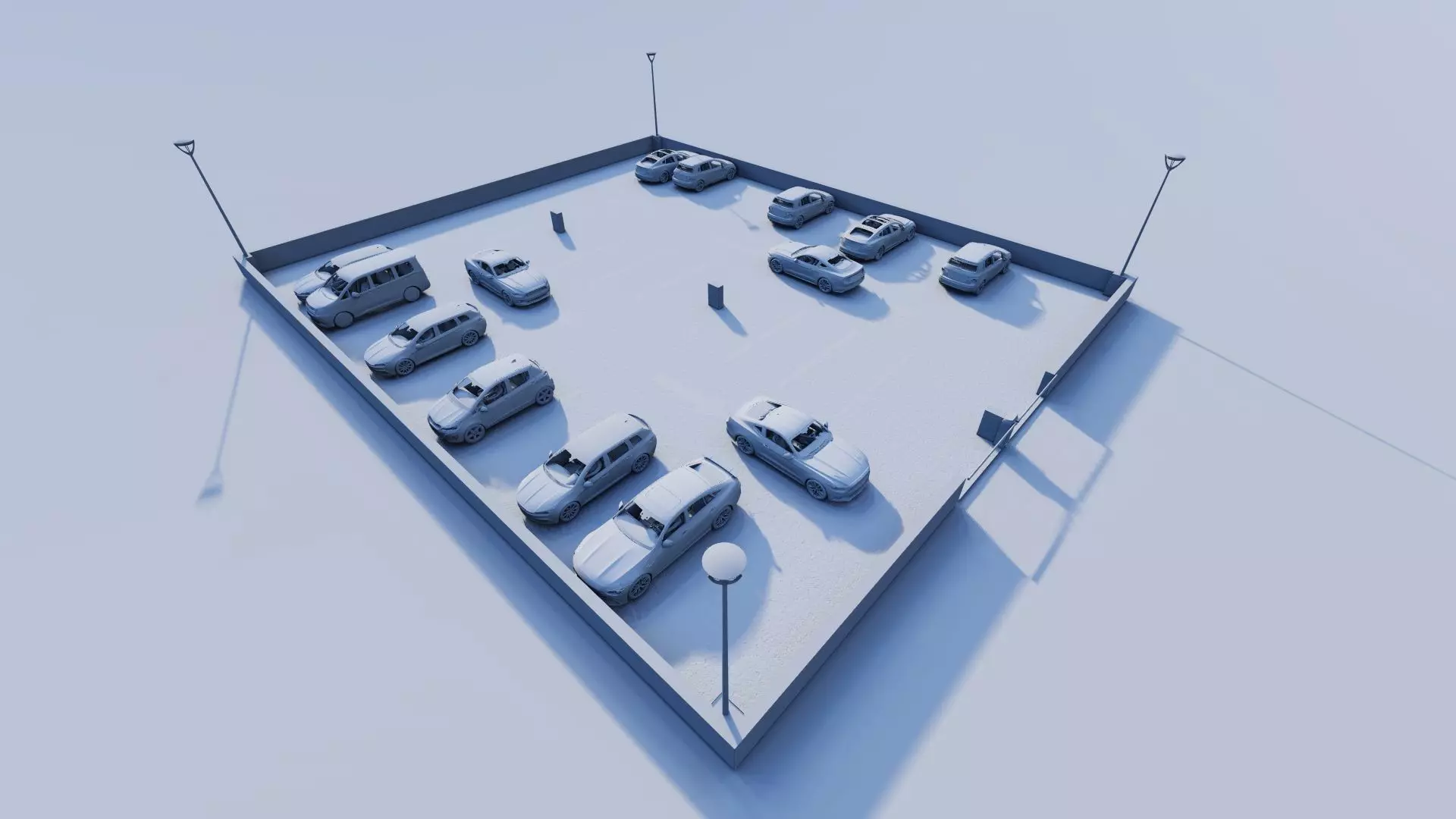 Parking-Parking Lot 3D model_15