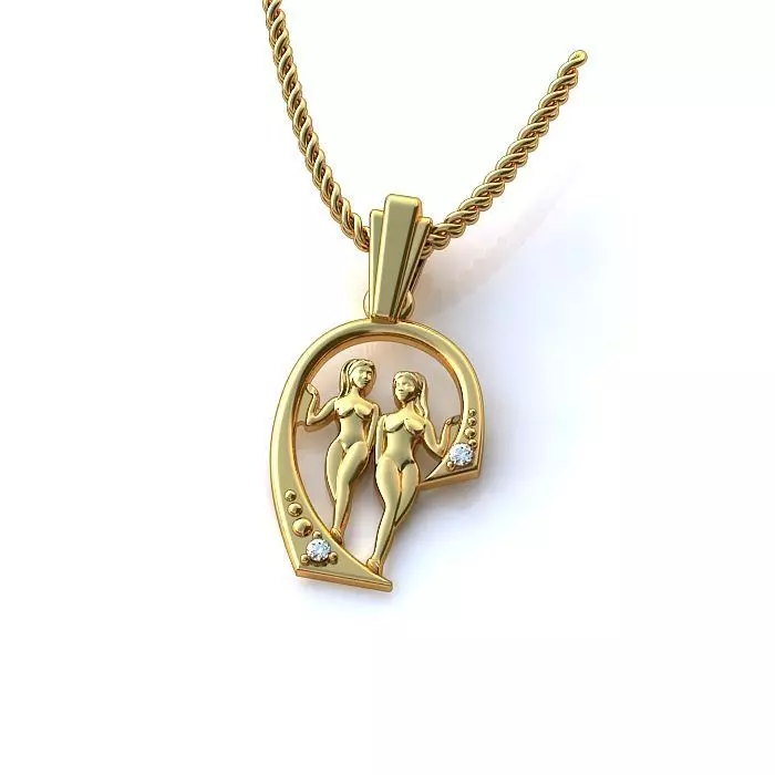 Zodiac Sign Pendants 3D Model Collection 3dm only 3D print model_10