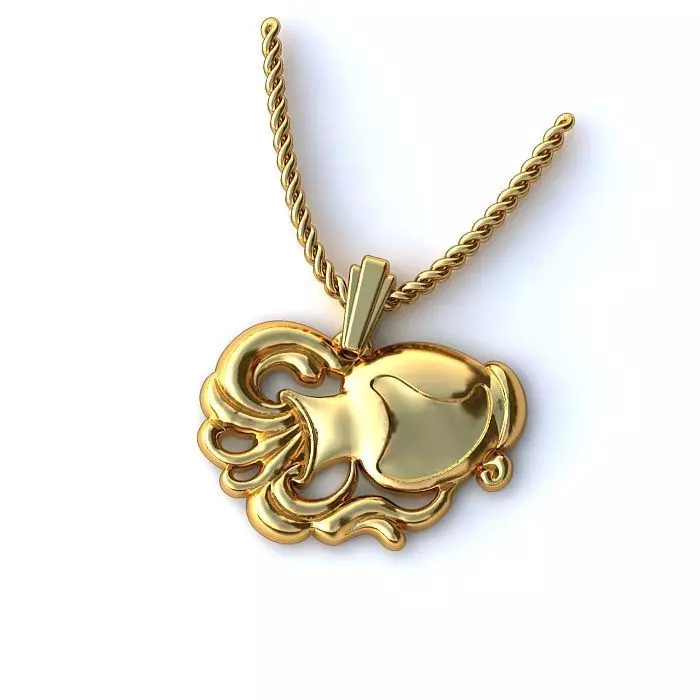 Zodiac Sign Pendants 3D Model Collection 3dm only 3D print model_5